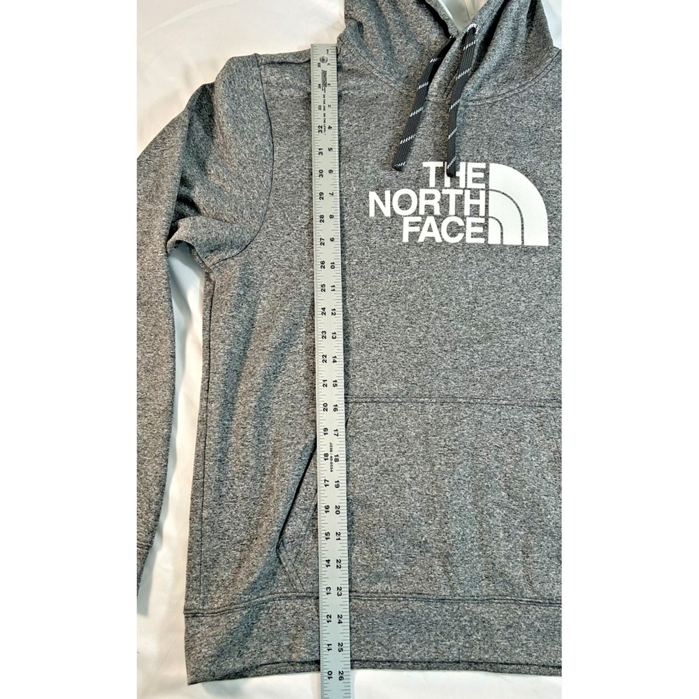 North Face Mens Pullover Hoodie Medium Bold Half Dome White Logo front and back - Picture 3 of 11